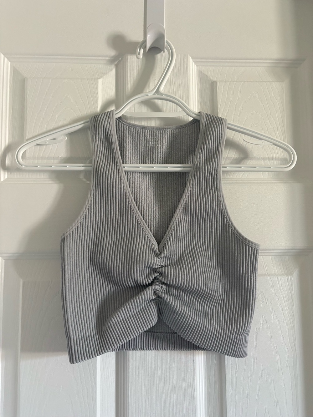 Aerie Ribbed Ruched Crop Tank - Picture 2 of 6